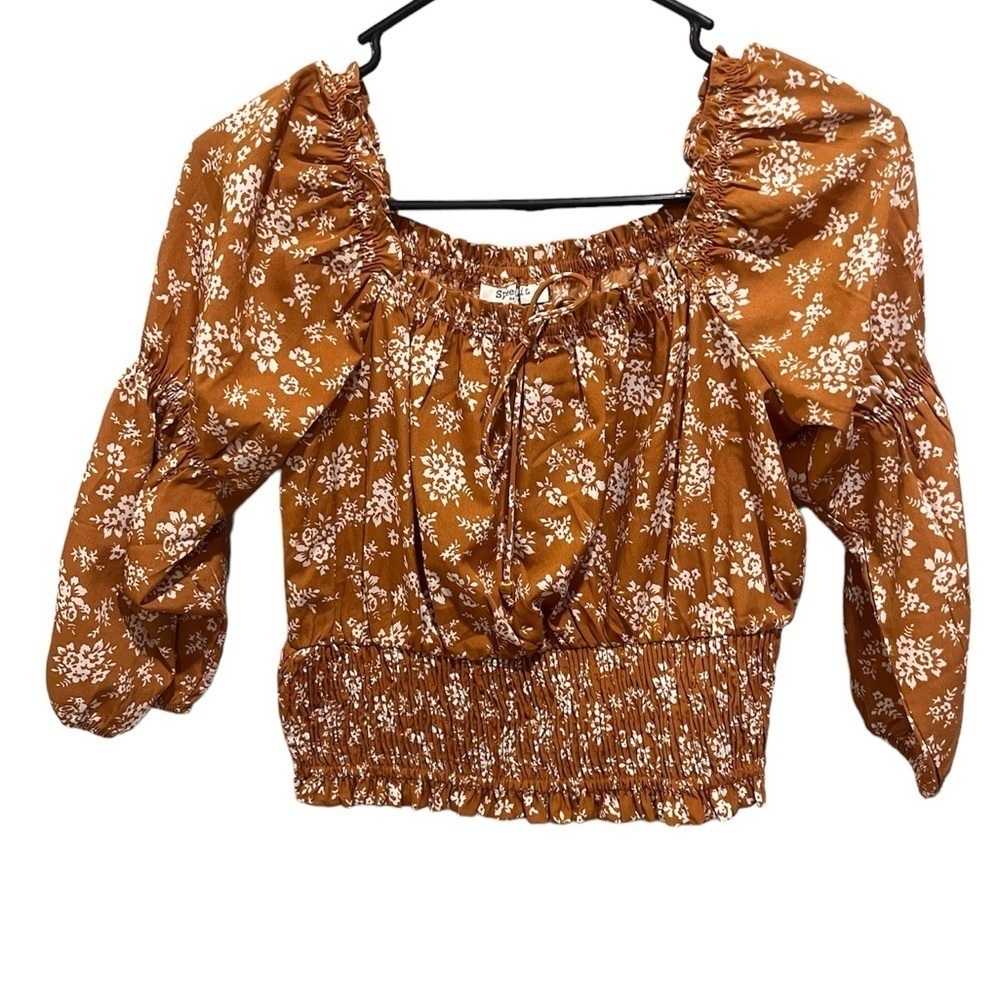 Floral print new off the shoulder top-Speed Limit